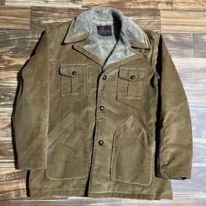 Vintage Cal-Jac Men's Large Sherpa Lined Corduroy Button Up Jacket RARE 70s/80s